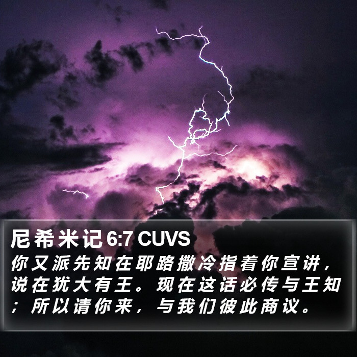 尼 希 米 记 6:7 CUVS Bible Study