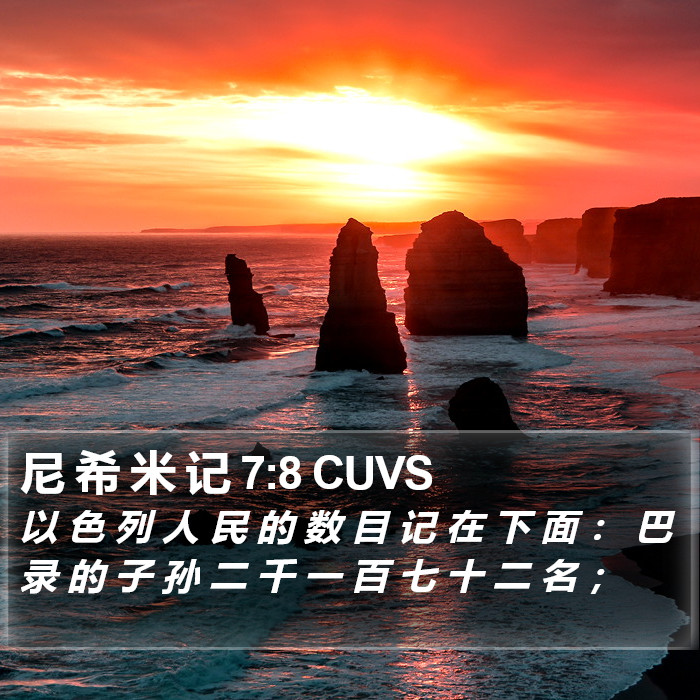尼 希 米 记 7:8 CUVS Bible Study