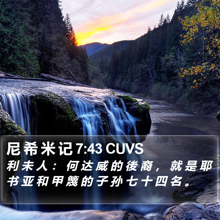 尼 希 米 记 7:43 CUVS Bible Study