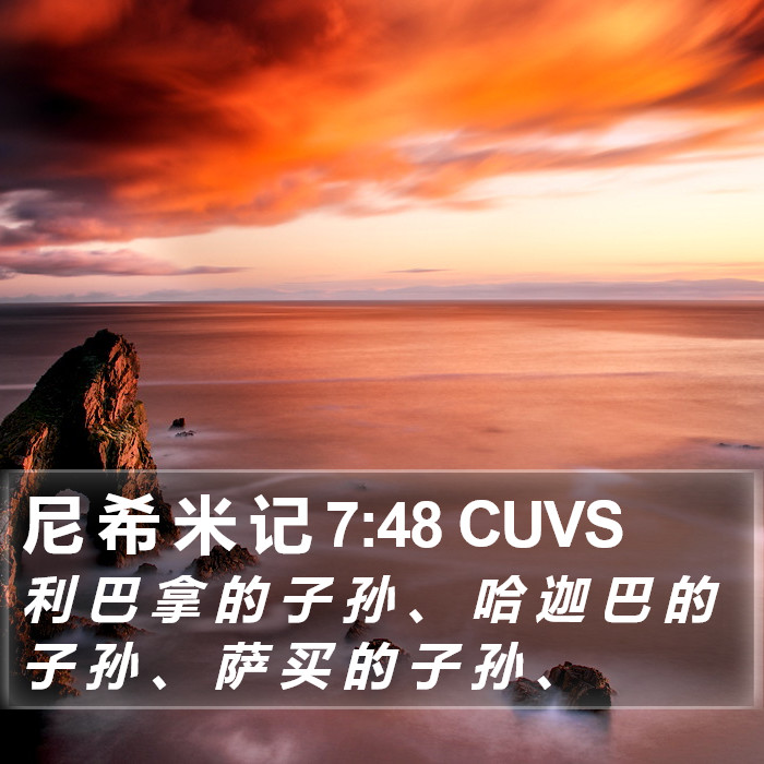 尼 希 米 记 7:48 CUVS Bible Study