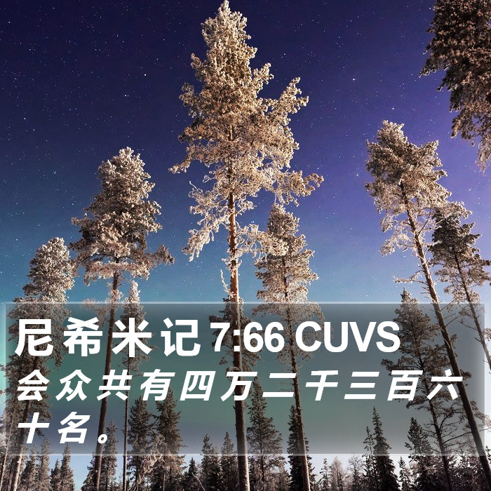 尼 希 米 记 7:66 CUVS Bible Study