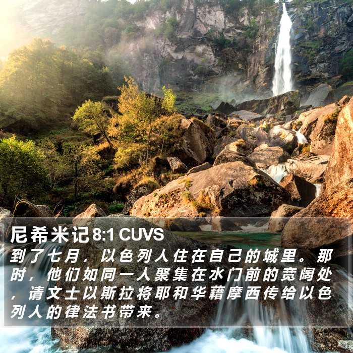 尼 希 米 记 8:1 CUVS Bible Study