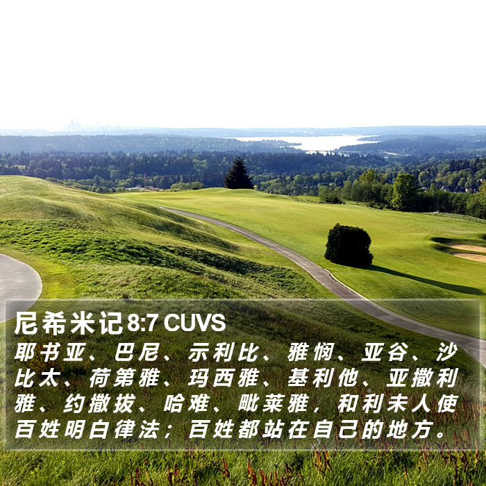 尼 希 米 记 8:7 CUVS Bible Study