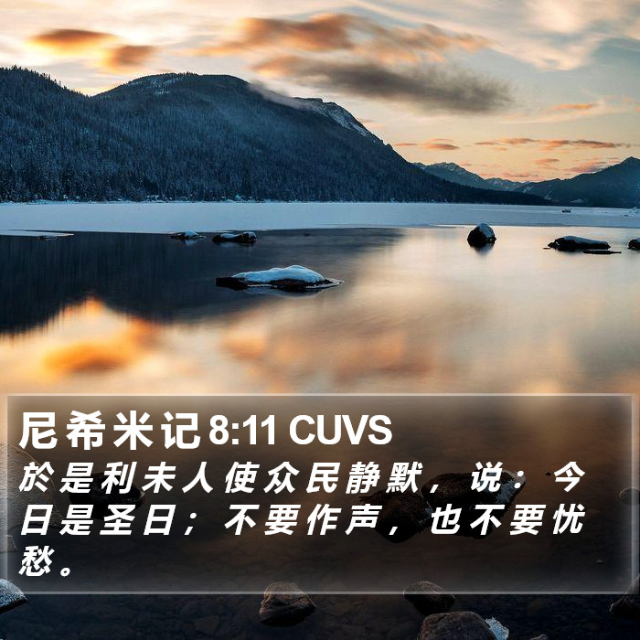 尼 希 米 记 8:11 CUVS Bible Study