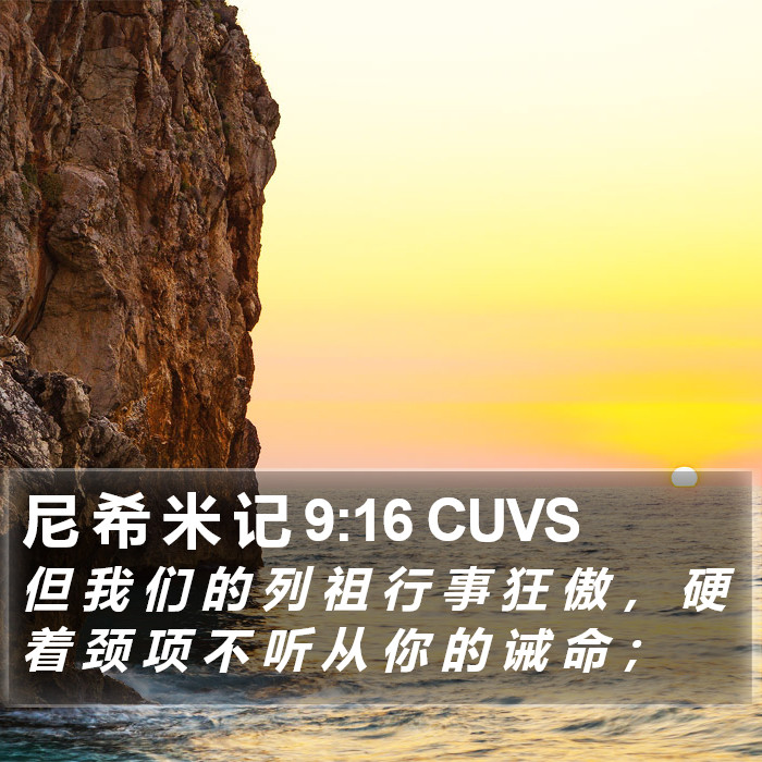 尼 希 米 记 9:16 CUVS Bible Study