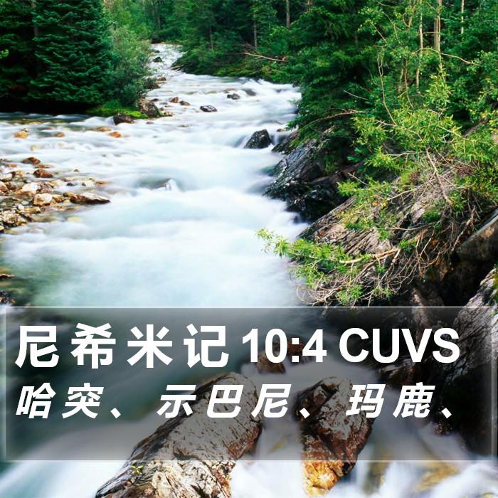 尼 希 米 记 10:4 CUVS Bible Study