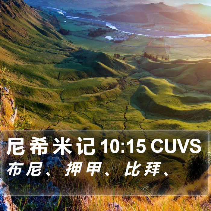 尼 希 米 记 10:15 CUVS Bible Study