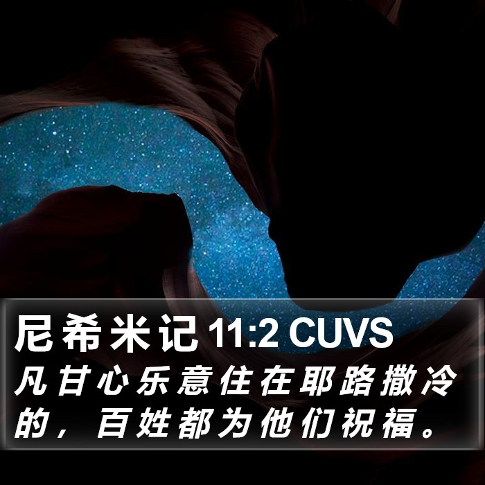 尼 希 米 记 11:2 CUVS Bible Study