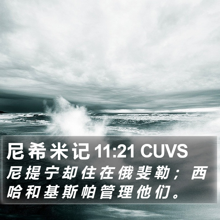 尼 希 米 记 11:21 CUVS Bible Study