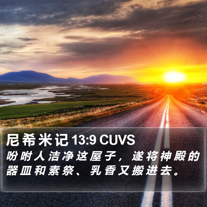 尼 希 米 记 13:9 CUVS Bible Study