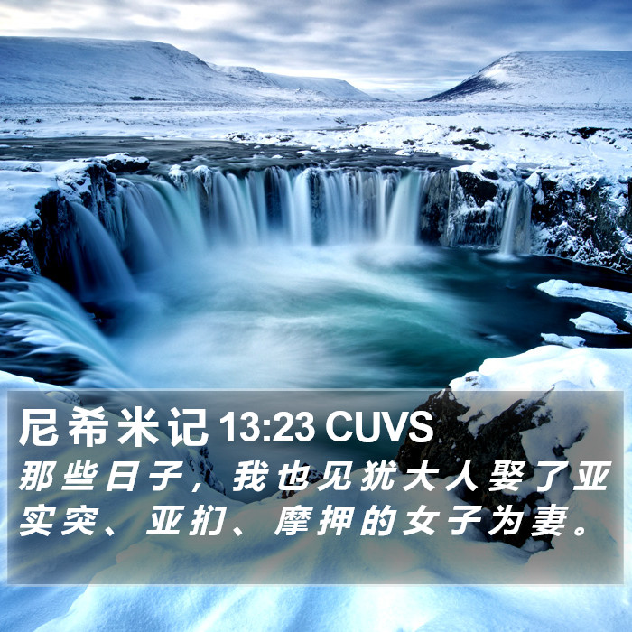 尼 希 米 记 13:23 CUVS Bible Study