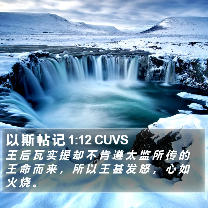 以 斯 帖 记 1:12 CUVS Bible Study