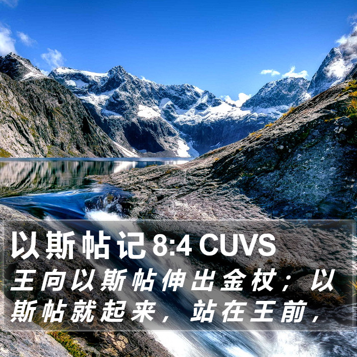 以 斯 帖 记 8:4 CUVS Bible Study