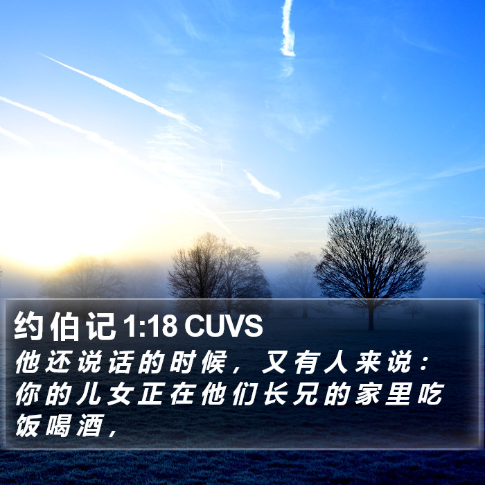 约 伯 记 1:18 CUVS Bible Study