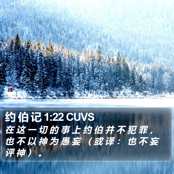 约 伯 记 1:22 CUVS Bible Study