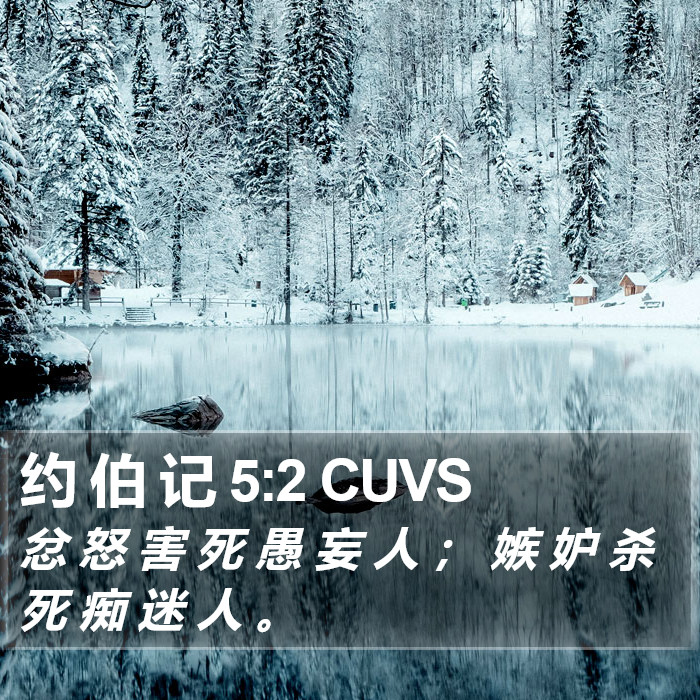 约 伯 记 5:2 CUVS Bible Study