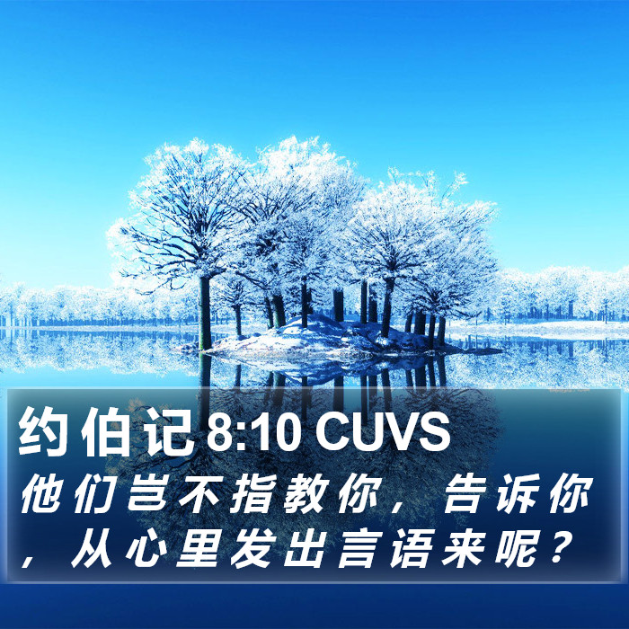 约 伯 记 8:10 CUVS Bible Study