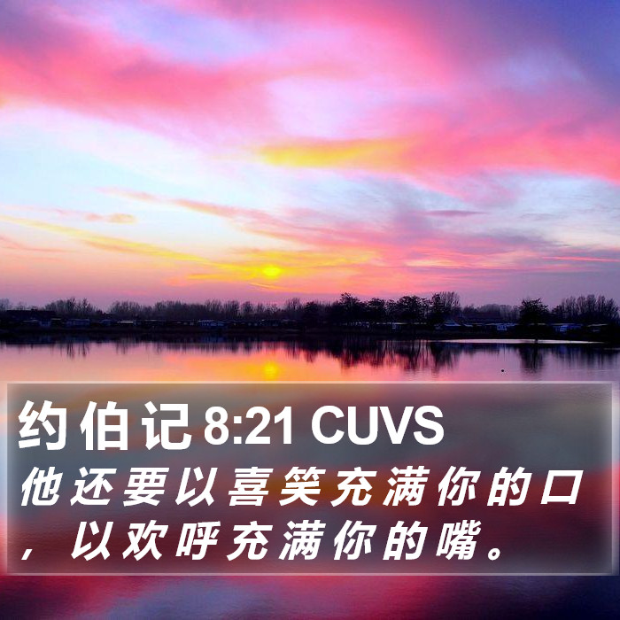 约 伯 记 8:21 CUVS Bible Study