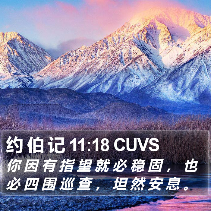 约 伯 记 11:18 CUVS Bible Study