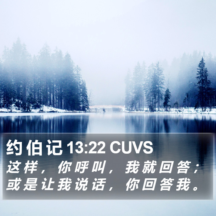 约 伯 记 13:22 CUVS Bible Study