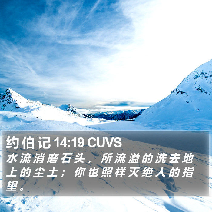 约 伯 记 14:19 CUVS Bible Study