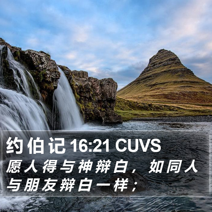 约 伯 记 16:21 CUVS Bible Study