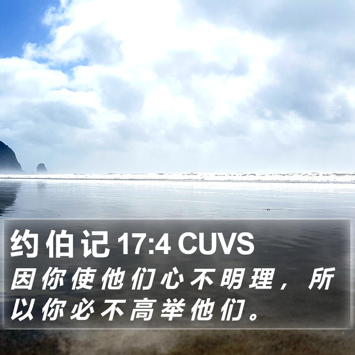 约 伯 记 17:4 CUVS Bible Study