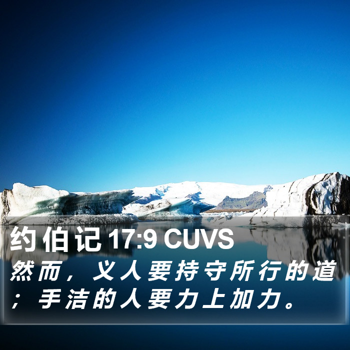 约 伯 记 17:9 CUVS Bible Study