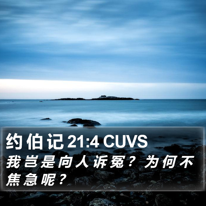 约 伯 记 21:4 CUVS Bible Study