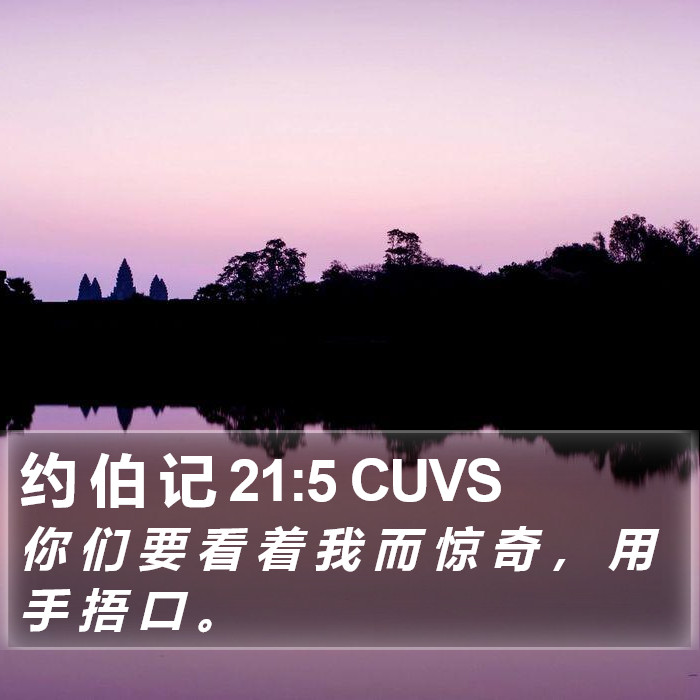 约 伯 记 21:5 CUVS Bible Study