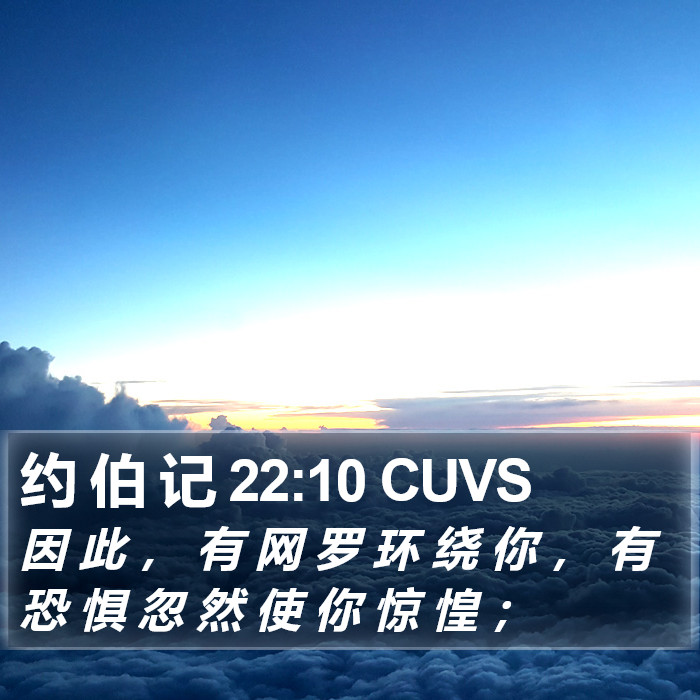 约 伯 记 22:10 CUVS Bible Study