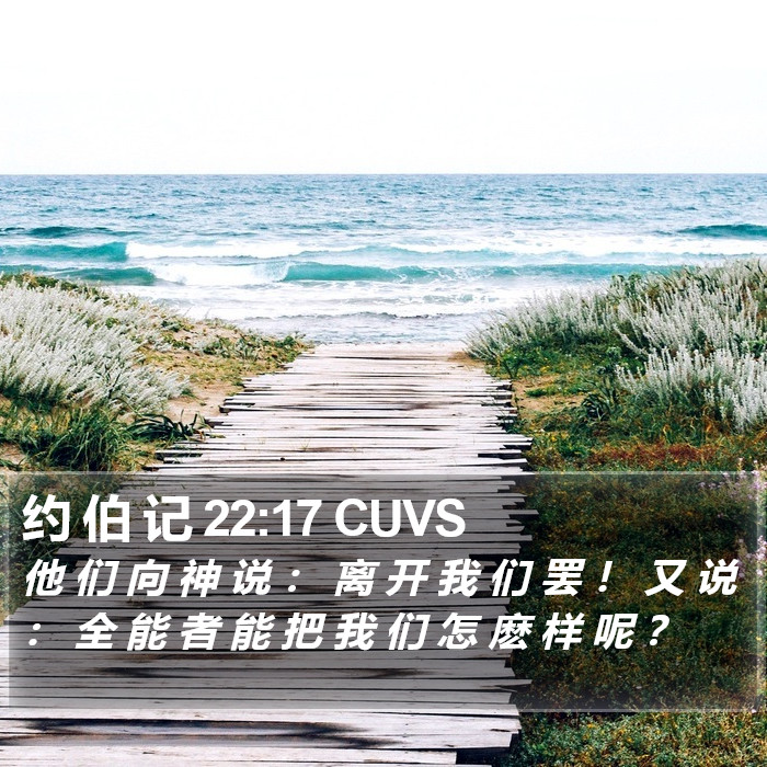 约 伯 记 22:17 CUVS Bible Study