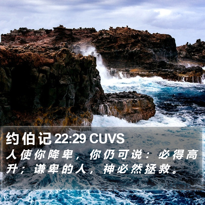 约 伯 记 22:29 CUVS Bible Study