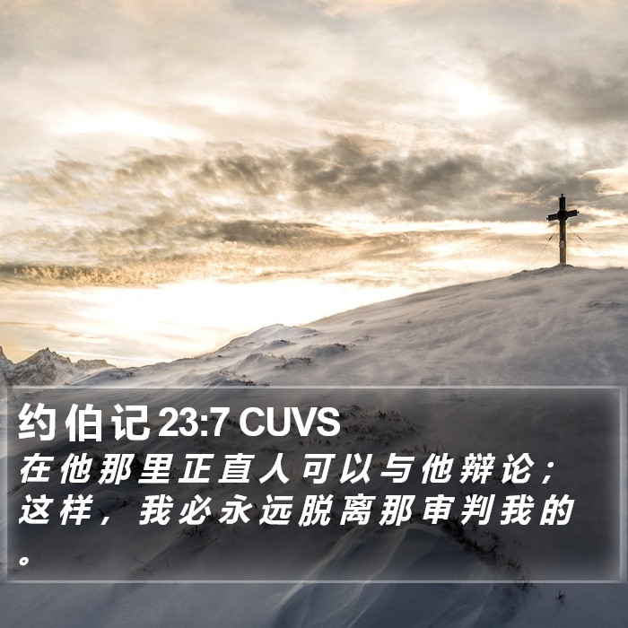约 伯 记 23:7 CUVS Bible Study