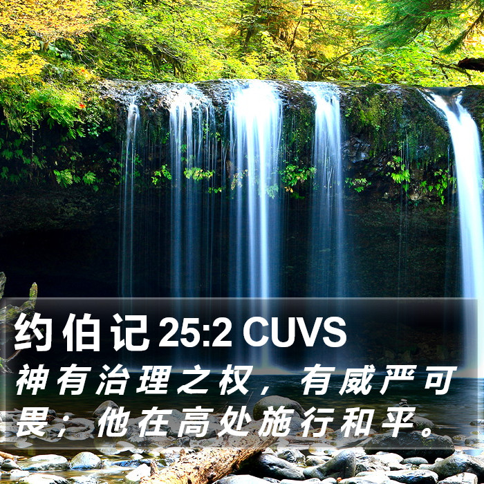 约 伯 记 25:2 CUVS Bible Study