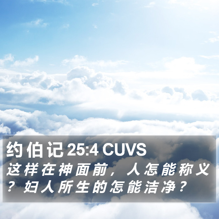 约 伯 记 25:4 CUVS Bible Study