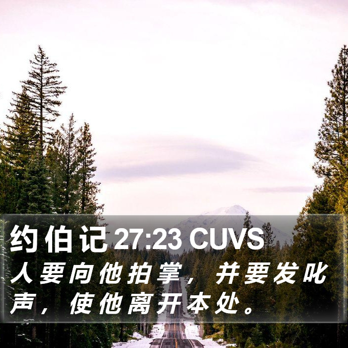 约 伯 记 27:23 CUVS Bible Study