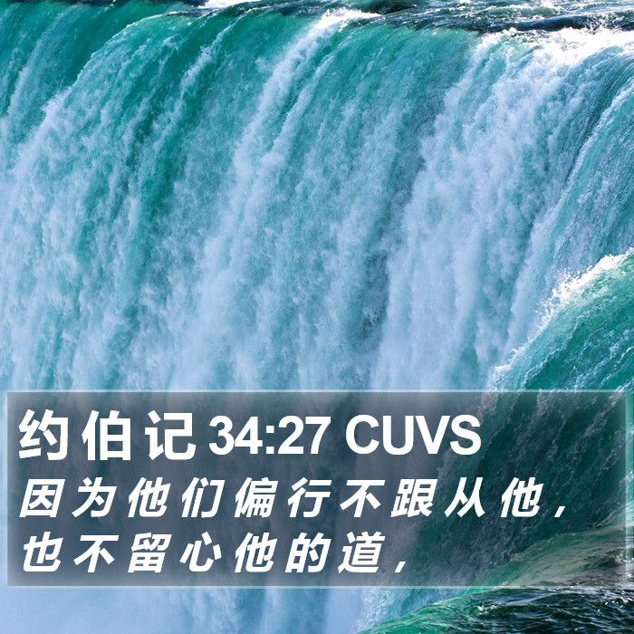 约 伯 记 34:27 CUVS Bible Study