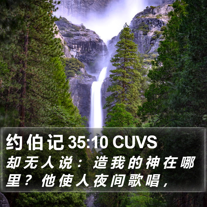 约 伯 记 35:10 CUVS Bible Study