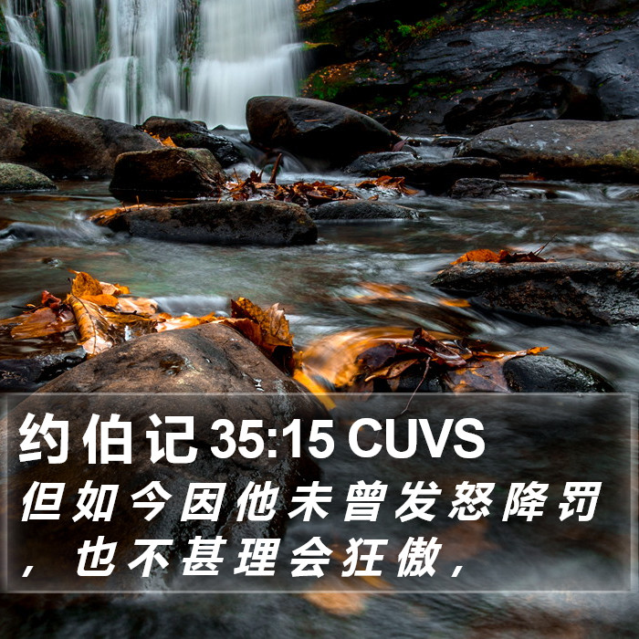 约 伯 记 35:15 CUVS Bible Study