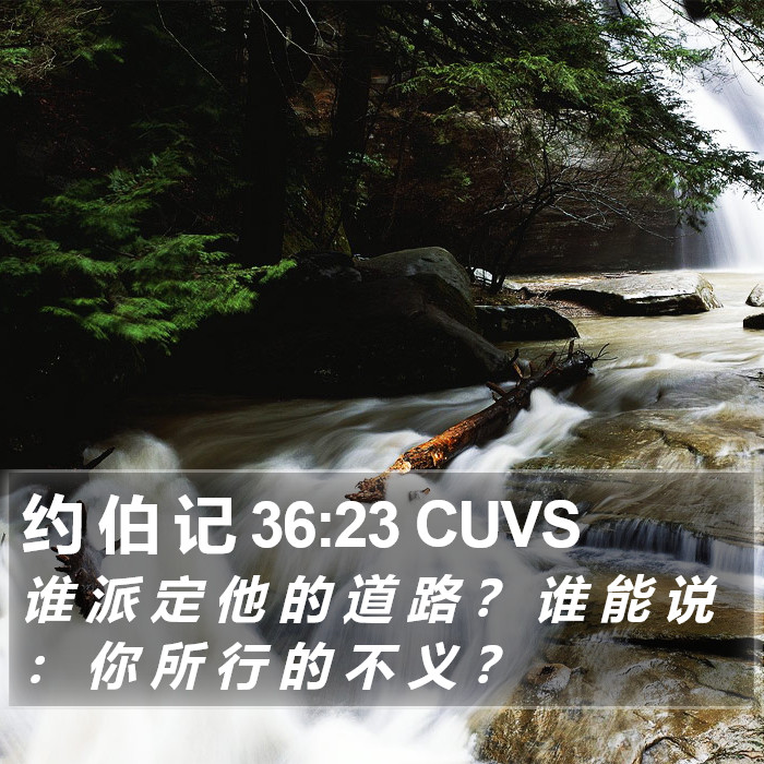 约 伯 记 36:23 CUVS Bible Study