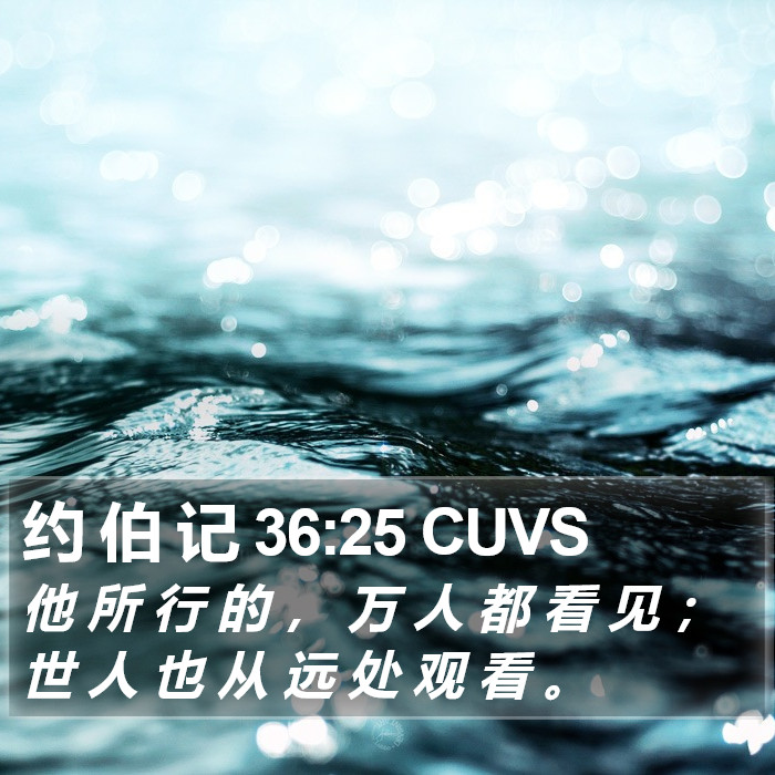 约 伯 记 36:25 CUVS Bible Study