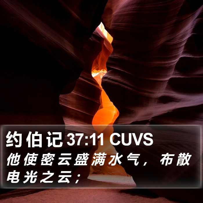 约 伯 记 37:11 CUVS Bible Study