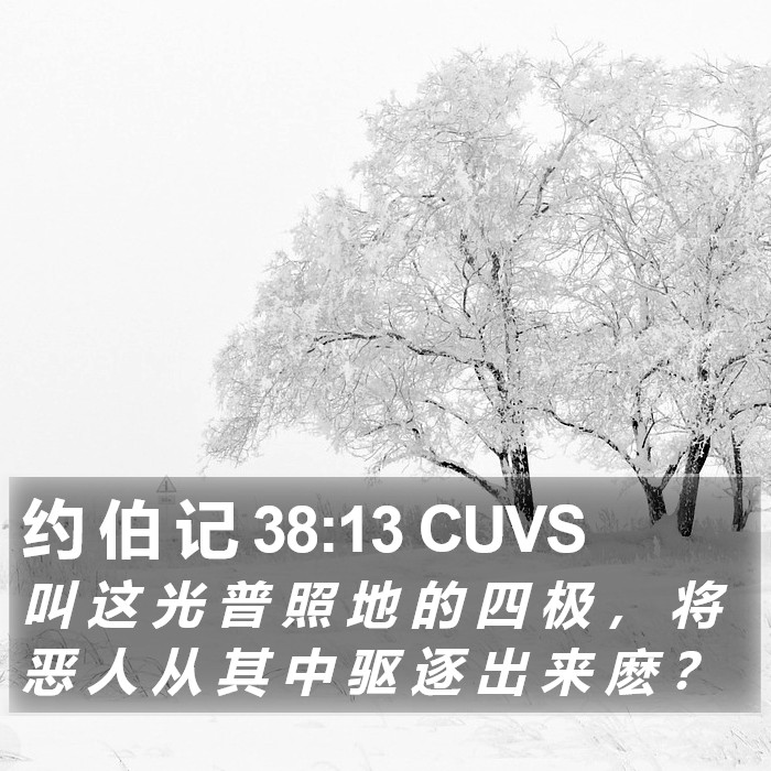约 伯 记 38:13 CUVS Bible Study