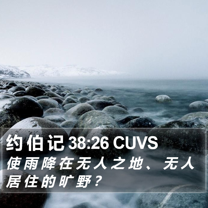 约 伯 记 38:26 CUVS Bible Study