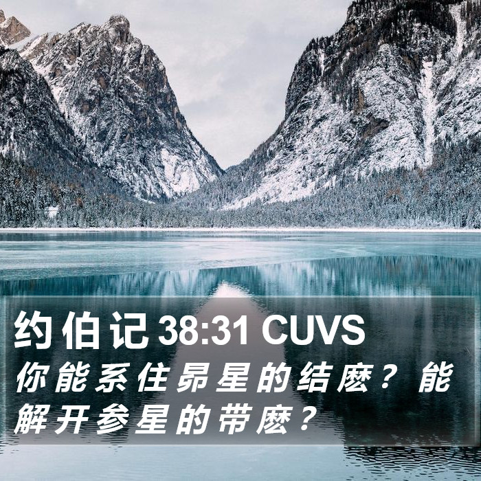 约 伯 记 38:31 CUVS Bible Study
