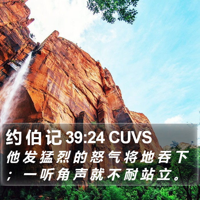 约 伯 记 39:24 CUVS Bible Study
