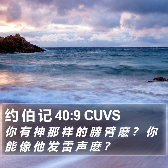 约 伯 记 40:9 CUVS Bible Study