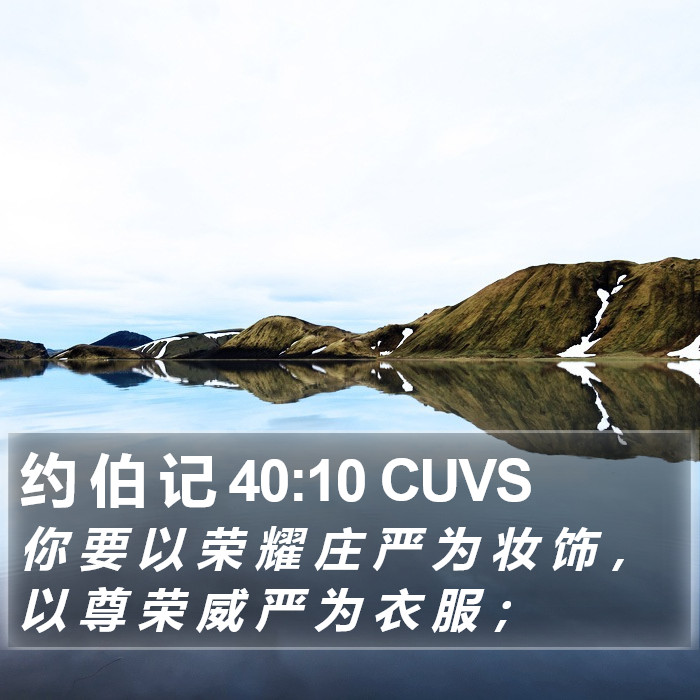 约 伯 记 40:10 CUVS Bible Study