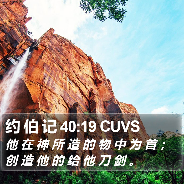 约 伯 记 40:19 CUVS Bible Study